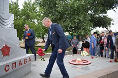 В поселке Михайловский состоялся митинг у Обелиска славы советского народа победителя в Великой Отечественной войне 1941-1945гг