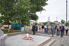 В поселке Михайловский состоялся митинг у Обелиска славы советского народа победителя в Великой Отечественной войне 1941-1945гг